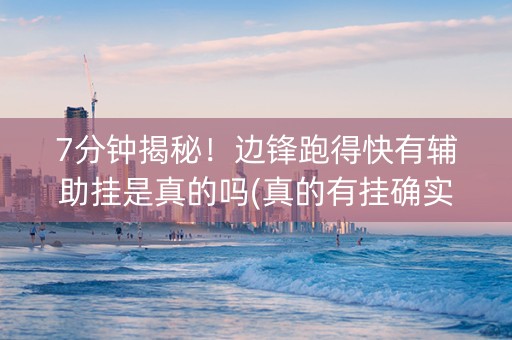 7分钟揭秘！边锋跑得快有辅助挂是真的吗(真的有挂确实有挂)