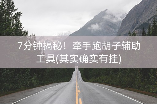7分钟揭秘！牵手跑胡子辅助工具(其实确实有挂)
