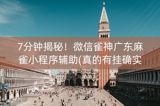 7分钟揭秘！微信雀神广东麻雀小程序辅助(真的有挂确实有挂)