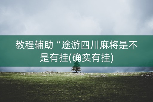 教程辅助“途游四川麻将是不是有挂(确实有挂)