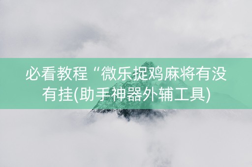 必看教程“微乐捉鸡麻将有没有挂(助手神器外辅工具)