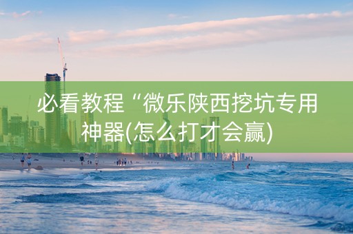必看教程“微乐陕西挖坑专用神器(怎么打才会赢)
