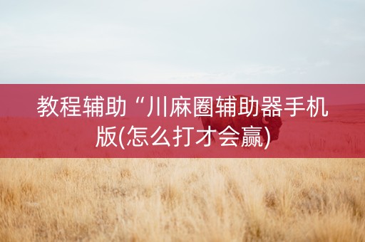 教程辅助“川麻圈辅助器手机版(怎么打才会赢)