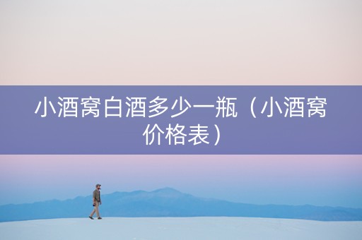 小酒窝白酒多少一瓶（小酒窝价格表）