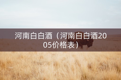 河南白白酒（河南白白酒2005价格表）