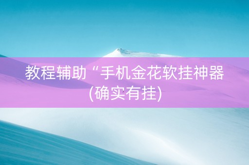 教程辅助“手机金花软挂神器(确实有挂)