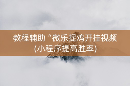 教程辅助“微乐捉鸡开挂视频(小程序提高胜率)