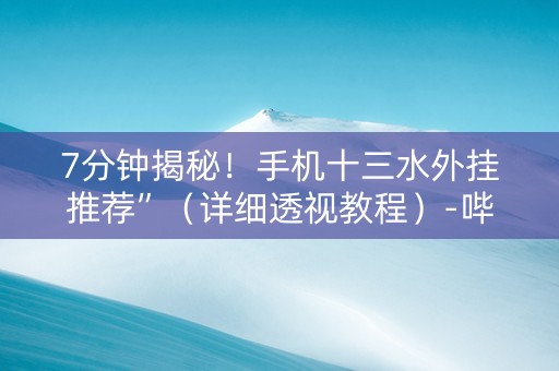 7分钟揭秘！手机十三水外挂推荐”（详细透视教程）-哔哩哔哩