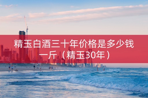 精玉白酒三十年价格是多少钱一斤（精玉30年）