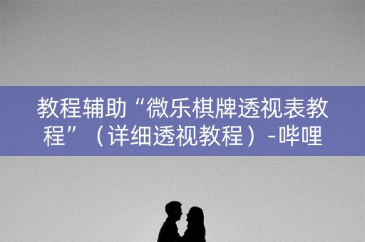 教程辅助“微乐棋牌透视表教程”（详细透视教程）-哔哩哔哩