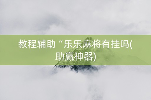 教程辅助“乐乐麻将有挂吗(助赢神器)