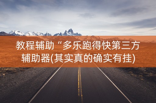 教程辅助“多乐跑得快第三方辅助器(其实真的确实有挂)