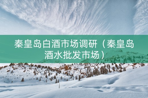 秦皇岛白酒市场调研（秦皇岛酒水批发市场）