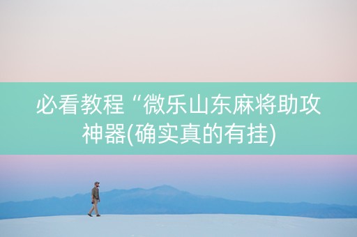 必看教程“微乐山东麻将助攻神器(确实真的有挂)