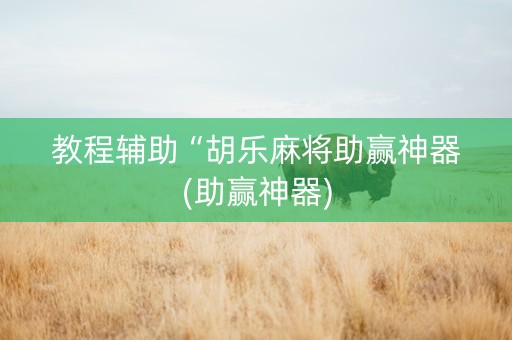 教程辅助“胡乐麻将助赢神器(助赢神器)