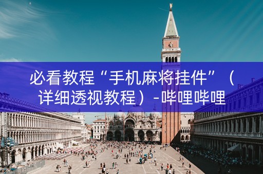 必看教程“手机麻将挂件”（详细透视教程）-哔哩哔哩