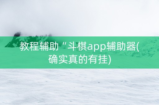 教程辅助“斗棋app辅助器(确实真的有挂)