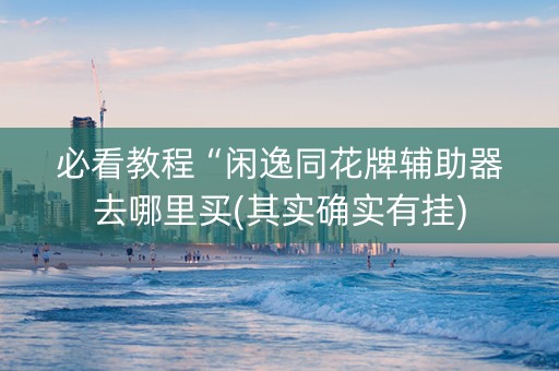 必看教程“闲逸同花牌辅助器去哪里买(其实确实有挂)