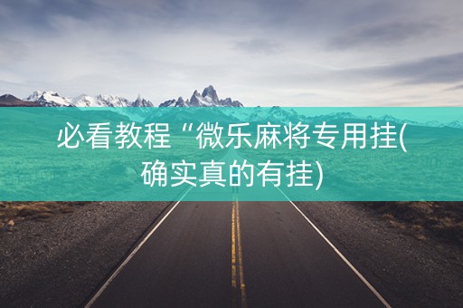 必看教程“微乐麻将专用挂(确实真的有挂)