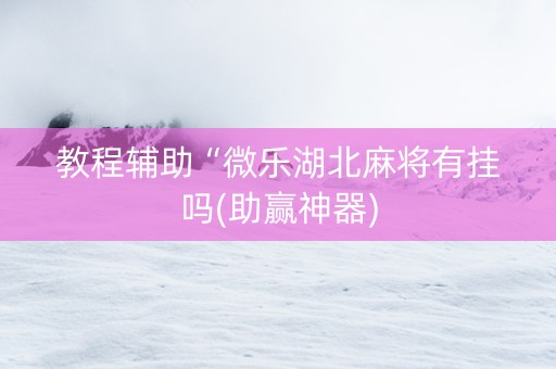 教程辅助“微乐湖北麻将有挂吗(助赢神器)