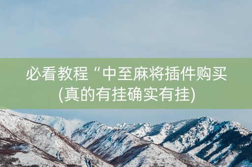 必看教程“中至麻将插件购买(真的有挂确实有挂)