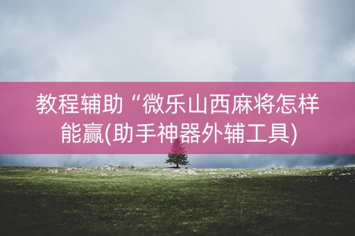 教程辅助“微乐山西麻将怎样能赢(助手神器外辅工具)