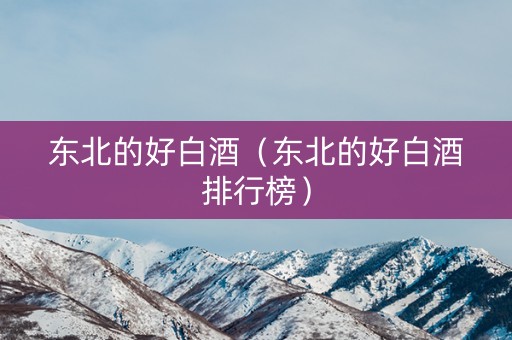 东北的好白酒（东北的好白酒排行榜）