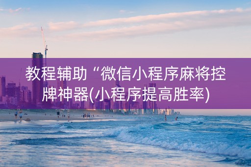 教程辅助“微信小程序麻将控牌神器(小程序提高胜率)