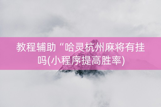 教程辅助“哈灵杭州麻将有挂吗(小程序提高胜率)