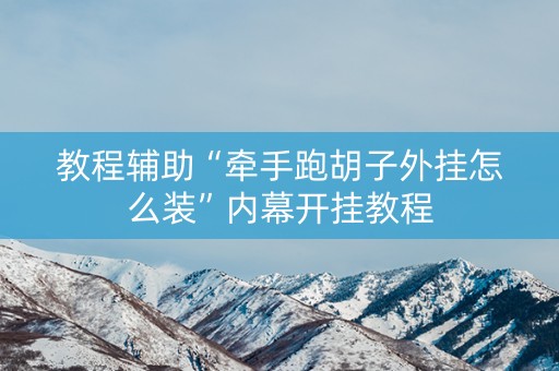 教程辅助“牵手跑胡子外挂怎么装”内幕开挂教程