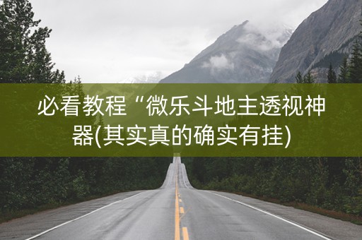 必看教程“微乐斗地主透视神器(其实真的确实有挂)