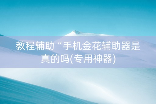 教程辅助“手机金花辅助器是真的吗(专用神器)