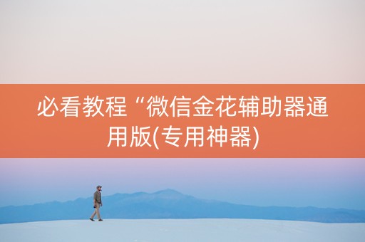 必看教程“微信金花辅助器通用版(专用神器)