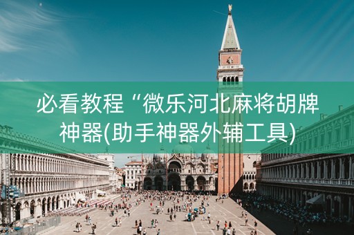 必看教程“微乐河北麻将胡牌神器(助手神器外辅工具)