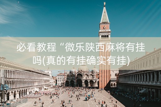 必看教程“微乐陕西麻将有挂吗(真的有挂确实有挂)