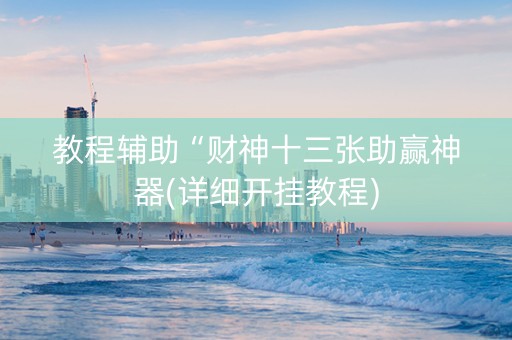 教程辅助“财神十三张助赢神器(详细开挂教程)