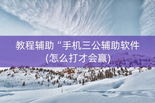 教程辅助“手机三公辅助软件(怎么打才会赢)