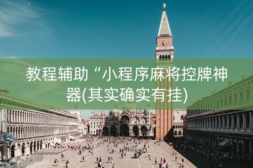 教程辅助“小程序麻将控牌神器(其实确实有挂)