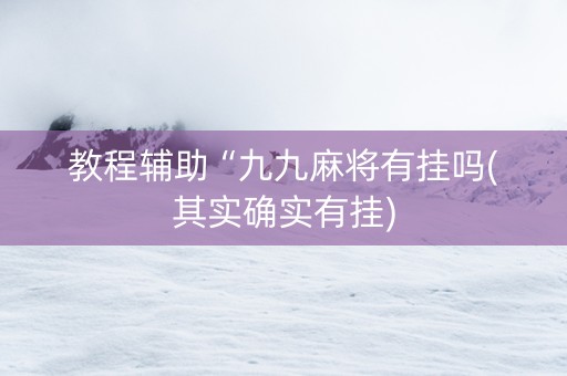 教程辅助“九九麻将有挂吗(其实确实有挂)