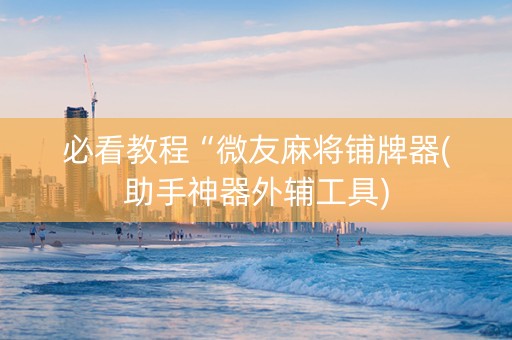 必看教程“微友麻将铺牌器(助手神器外辅工具)