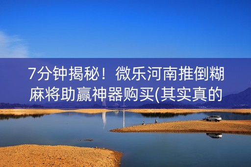 7分钟揭秘！微乐河南推倒糊麻将助赢神器购买(其实真的确实有挂)