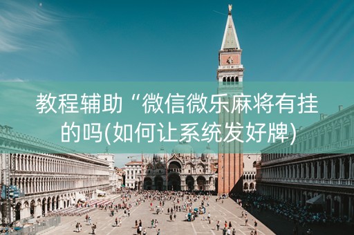 教程辅助“微信微乐麻将有挂的吗(如何让系统发好牌)