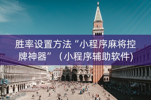 胜率设置方法“小程序麻将控牌神器”（小程序辅助软件)