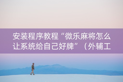 安装程序教程“微乐麻将怎么让系统给自己好牌”（外辅工具)