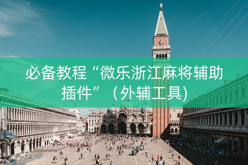 必备教程“微乐浙江麻将辅助插件”（外辅工具)