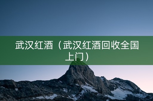 武汉红酒（武汉红酒回收全国上门）