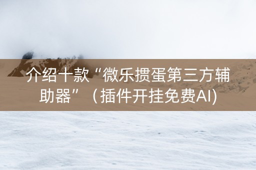 介绍十款“微乐掼蛋第三方辅助器”（插件开挂免费AI)