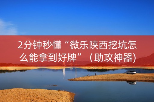 2分钟秒懂“微乐陕西挖坑怎么能拿到好牌”（助攻神器)
