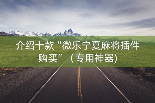 介绍十款“微乐宁夏麻将插件购买”（专用神器)