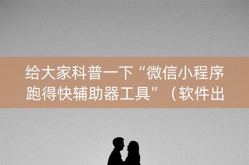 给大家科普一下“微信小程序跑得快辅助器工具”（软件出售)
